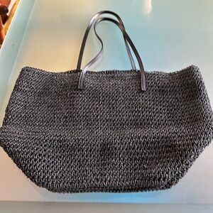 J.Crew straw shoulder, tote bag - great for beach!